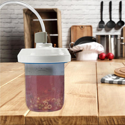 Food Storage Jar Sealing Machine - Manual Air Pump - White.