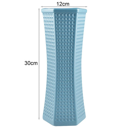Geometric Decorative Vase-Blue.