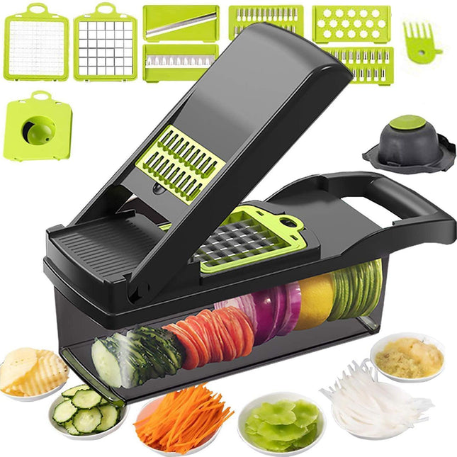 Vegetable Chopper - Mandoline Slicer - Black.