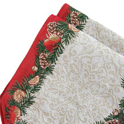 Xmas Table Runner Anti-shrink Tear Resistant Polyester Cotton-A.
