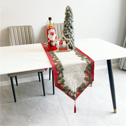 Xmas Table Runner Anti-shrink Tear Resistant Polyester Cotton-A.