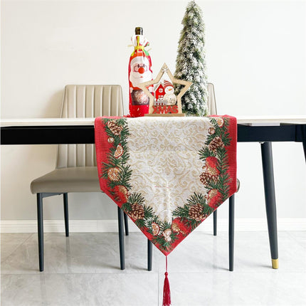 Xmas Table Runner Anti-shrink Tear Resistant Polyester Cotton-A.