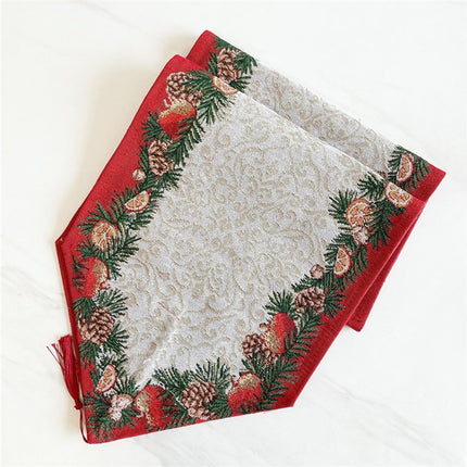Xmas Table Runner Anti-shrink Tear Resistant Polyester Cotton-A.