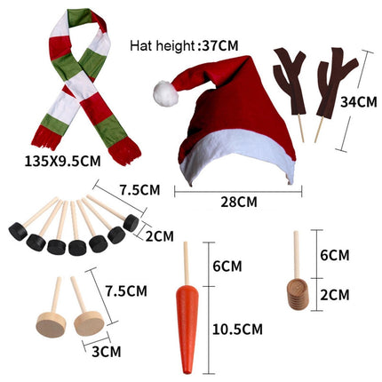 1 Set Snowman Decoration DIY Building Set for Home.