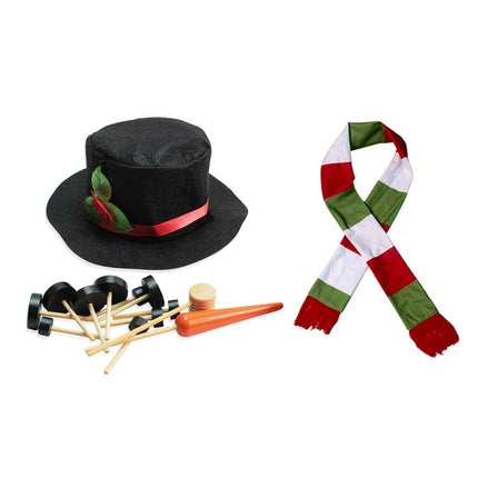 1 Set Snowman Decoration DIY Building Set for Home.
