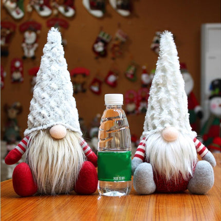 Nordic Handmade Plush Xmas Santa Gnome Doll Home Ornament Party Holiday Decor-Red.
