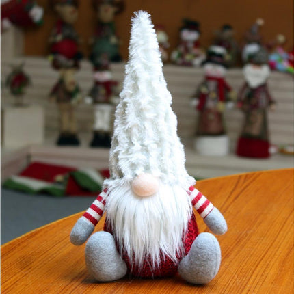 Nordic Handmade Plush Xmas Santa Gnome Doll Home Ornament Party Holiday Decor-Red.
