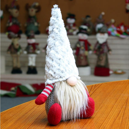 Nordic Handmade Plush Xmas Santa Gnome Doll Home Ornament Party Holiday Decor-Red.