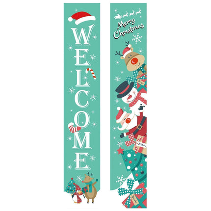 Xmas Couplet Thicker Porch Sign-Light Green.