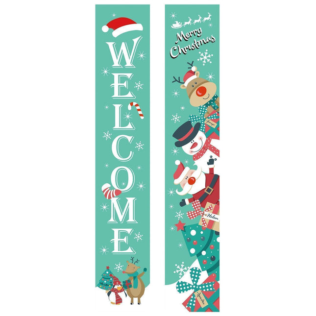 Xmas Couplet Thicker Porch Sign-Light Green.