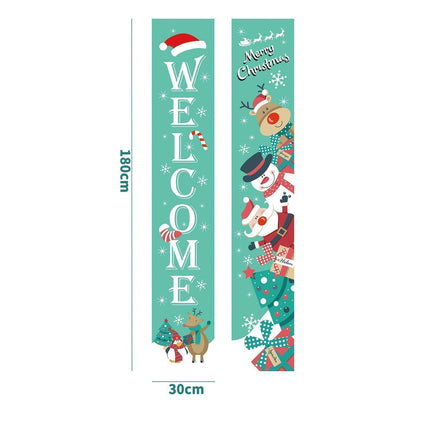 Xmas Couplet Thicker Porch Sign-Light Green.