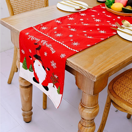 Xmas Table Runner Santa Pattern Cover-Red Santa.