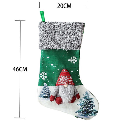 Non Woven Xmas Stocking No Face Dwarf-Green.