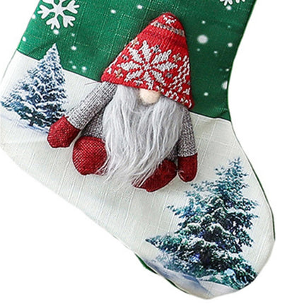 Non Woven Xmas Stocking No Face Dwarf-Green.