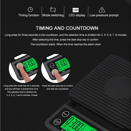 Electric Kitchen Scale - Coffee Scale - Mini Platform.