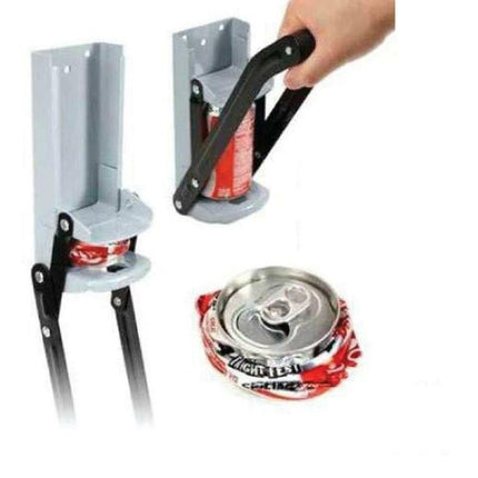 Aluminium Can Crusher - 16oz Beer Soda Smasher - Wall Mount Included Bottle Opener 2 Can Crushers.