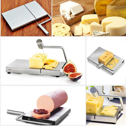 Anself Stainless Steel Cheese Slicer-Silver silver.