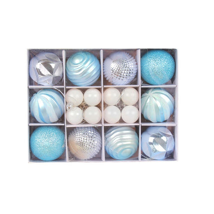 26Pcs Xmas Balls Bright Ornament-Blue.