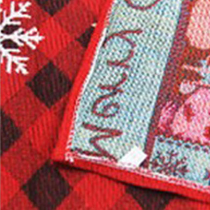 Table Runner Buffalo Plaid Checkered Cloth-Red.