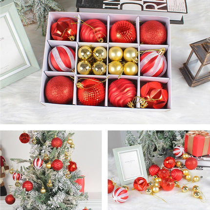 26Pcs Xmas Balls Bright Ornament-Red.