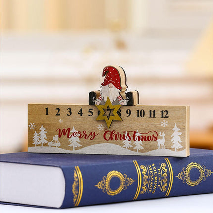 Xmas Wooden Calendar Count Down-A.