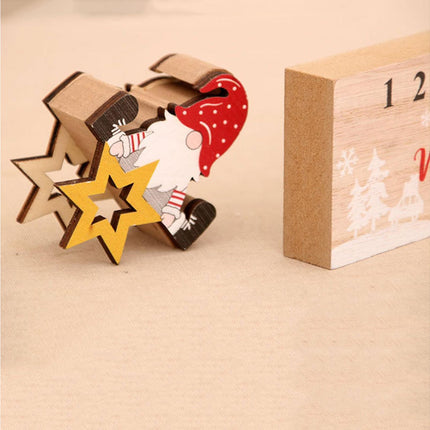 Xmas Wooden Calendar Count Down-A.
