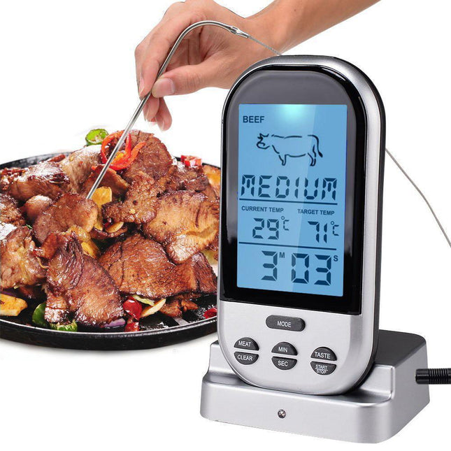 Digital Meat Thermometer - Wireless Remote - Waterproof.