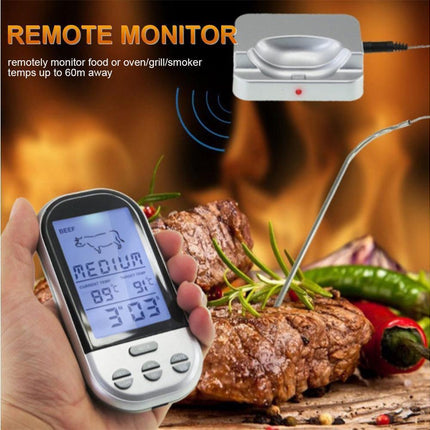 Digital Meat Thermometer - Wireless Remote - Waterproof.