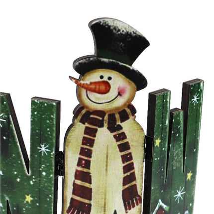 Foldable Eye-catching Christmas Ornament Wood Creative Cute Xmas Ornament for Decoration-Green.