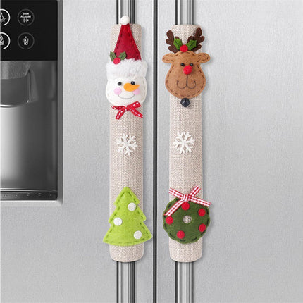 3Pcs Xmas Fridge Handle Covers Protector.