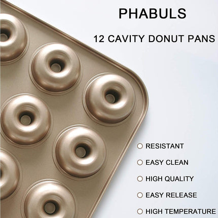 Mini Donut Pan - Nonstick 6 Cavity - Carbon Steel.