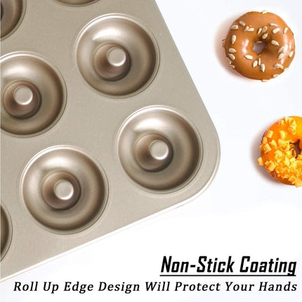 Mini Donut Pan - Nonstick 6 Cavity - Carbon Steel.