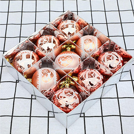Xmas Ball Pendant Painted Balls-Rose Gold.
