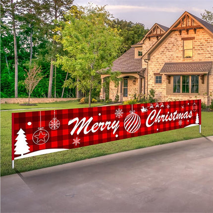 Christmas Santa Claus Letter Porch Door Background Hanging Banner Party Decor-A.