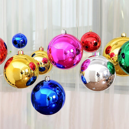 24Pcs Christmas Tree Balls Festival Home Party Mall Xmas Hanging Decor Ornament-Lake Blue 4cm.