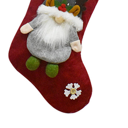 Xmas Stocking Knitted Hat babies Bag-Grey.