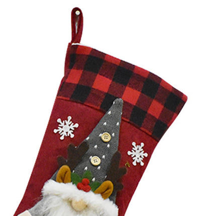 Xmas Stocking Knitted Hat babies Bag-Grey.