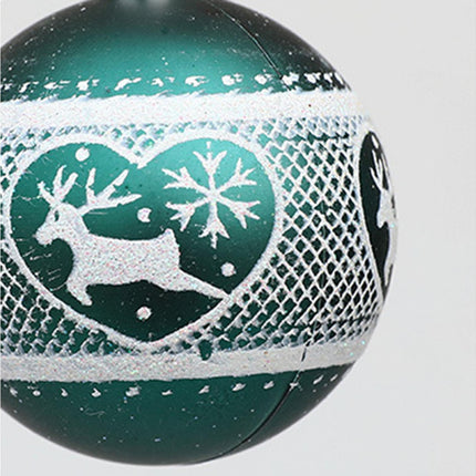 Xmas Ball Pendant Painted Balls-Green.