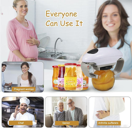 Electric Jar Opener One Touch Jar Opener white.