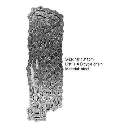 Mountain Bike Chain Electroplating Flexible Sturdy 116 Links Steel Anti Corrosion Bicycle Chain for Cycling - D.