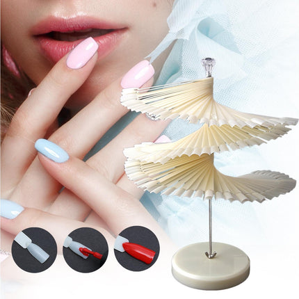 Gel Polish Display Stand Detachable Smooth Edge-Natural.
