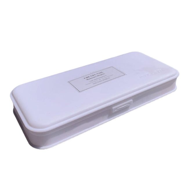 Nail Tools Box Nail Accessories Organizer Plastic Storage-White.