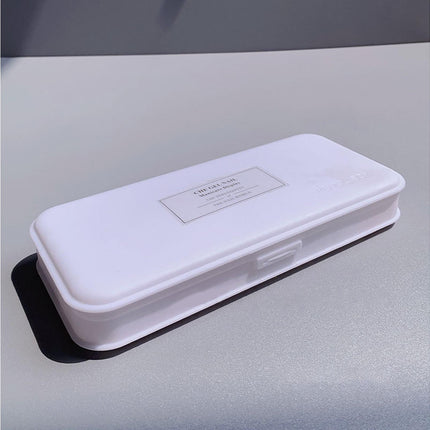 Nail Tools Box Nail Accessories Organizer Plastic Storage-White.