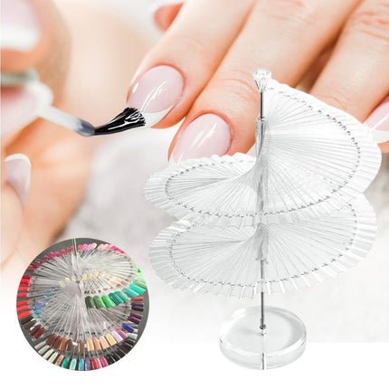 Gel Polish Display Stand Smooth Edge Reusable-Transparent.