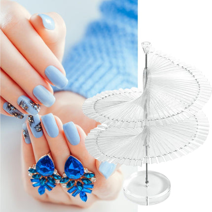 Gel Polish Display Stand Smooth Edge Reusable-Transparent.