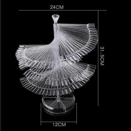 Gel Polish Display Stand Smooth Edge Reusable-Transparent.