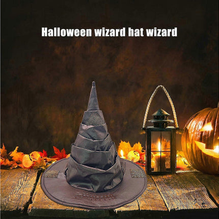 Halloween Wizard Hat Retro-style Adult Witch Hat Pointy Hat With Patch Beggar Hat For Cosplay Halloween Costumes.