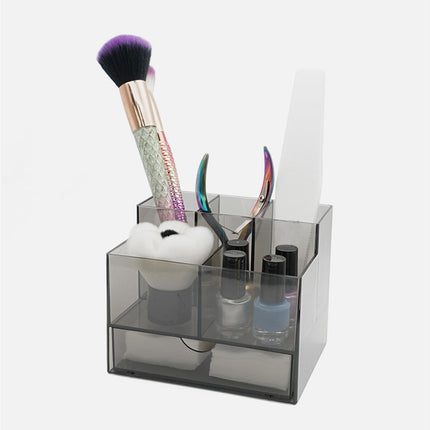 Makeup Organizer Drawer Type Large Capacity - Black.