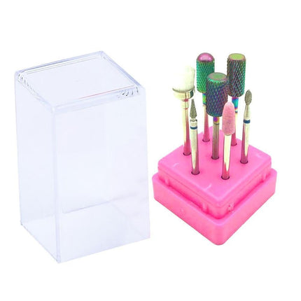 7Pcs Tungsten Steel Ceramics Remove Gel Polish Manicure Pedicure Nail Drill Bits-9#.