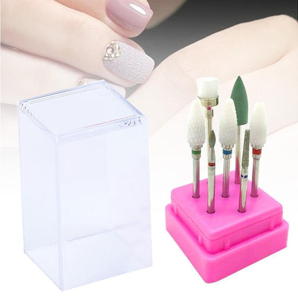 7Pcs Tungsten Steel Ceramics Remove Gel Polish Manicure Pedicure Nail Drill Bits-9#.